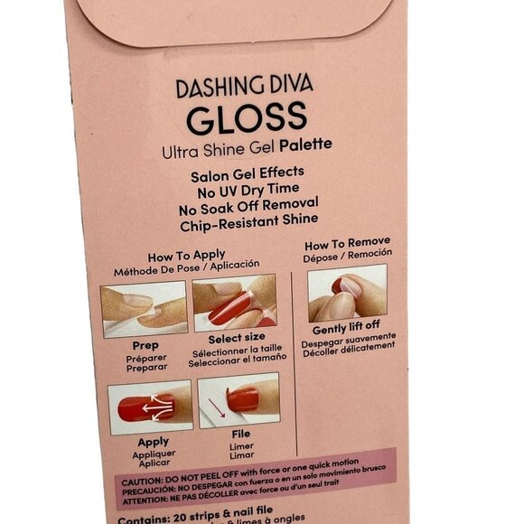 Dashing Diva Gel Nail Strips Gloss Ultra Shine Manicure In the Clouds - Picture 4 of 6